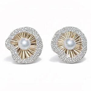 ⚜️ Classical Gold and Silver Pearl Earrings